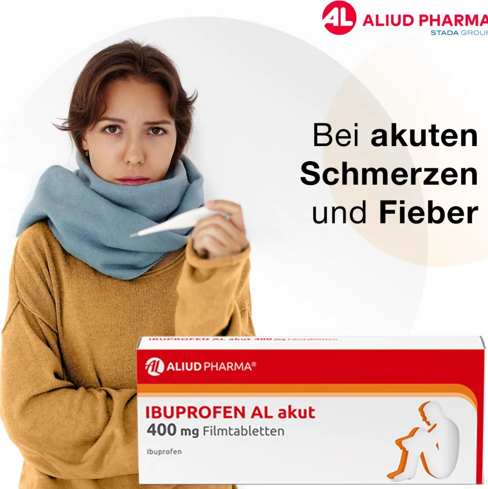 Ibuprofen AL akut 400 mg Filmtabletten bei akuten Schmerzen>Aliud Discount