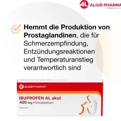 Ibuprofen AL akut 400 mg Filmtabletten bei akuten Schmerzen><noscript><img width=