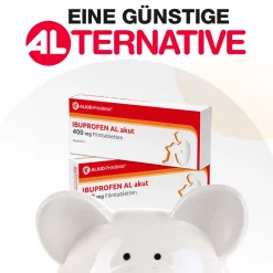 Ibuprofen AL akut 400 mg Filmtabletten bei akuten Schmerzen><noscript><img width=