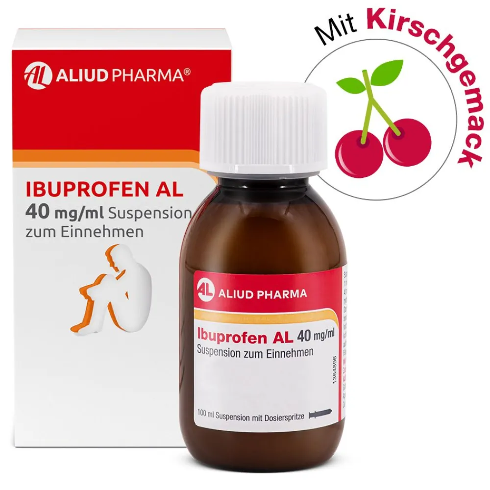 Ibuprofen AL 40 mg/ml Suspension bei Fieber und Schmerzen>Aliud
