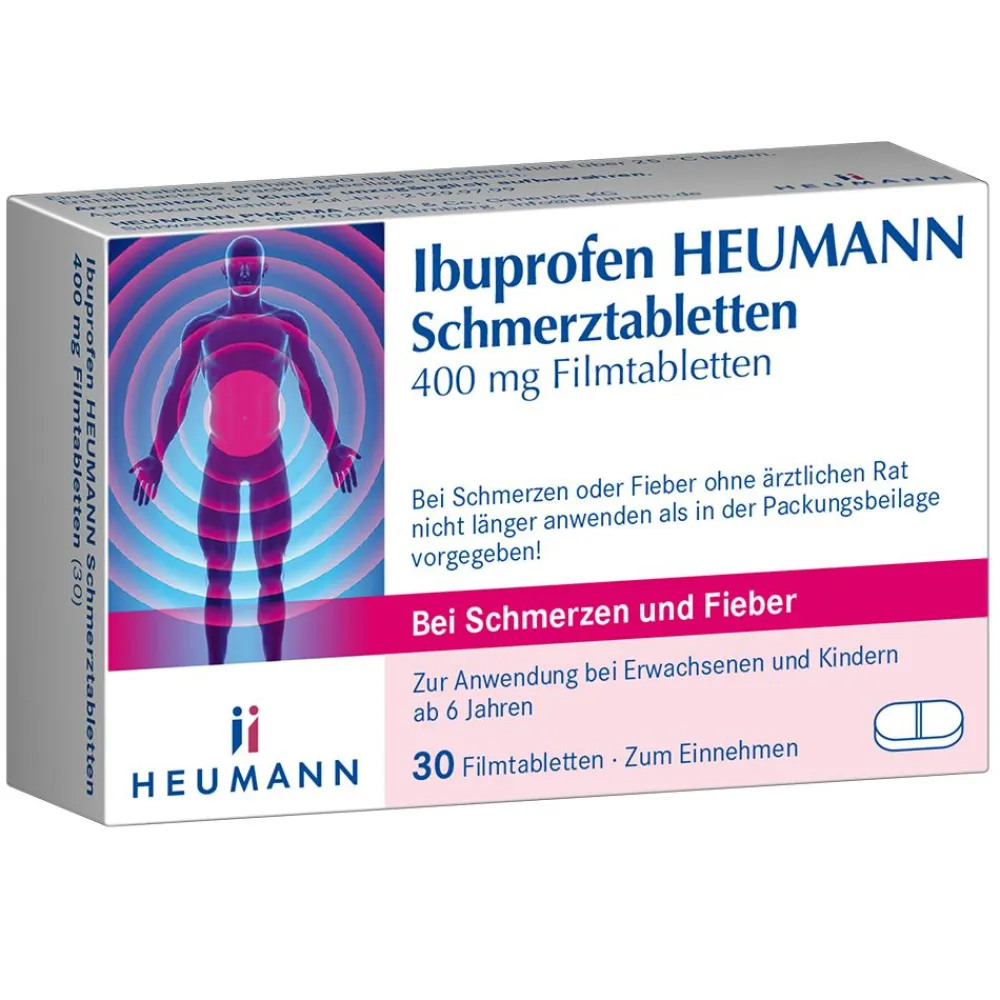 Schmerztabletten 400 mg Filmtabletten|Ibuprofen Heumann Hot