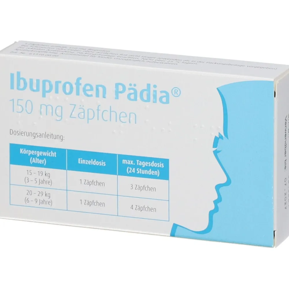 Pädia® 150 mg Zäpfchen>Ibuprofen Best