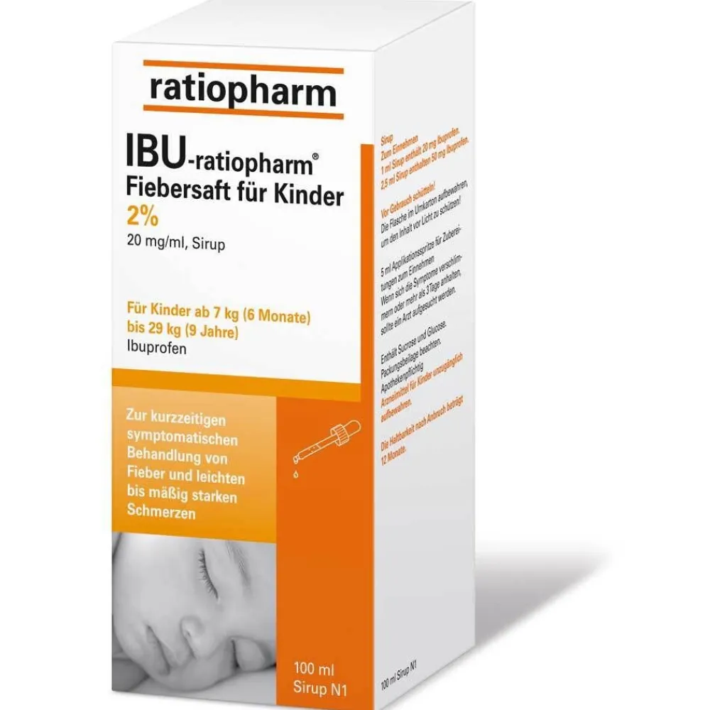 IBU-ratiopharm® 2 % Fiebersaft für Kinder 100 mg/5 ml Sirup|IBU ratiopharm New