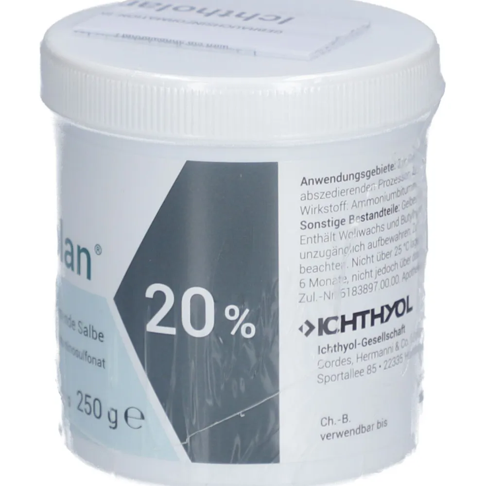 ® 20 % Salbe – Zur Behandlung von Hautentzündungen|Ichtholan Hot