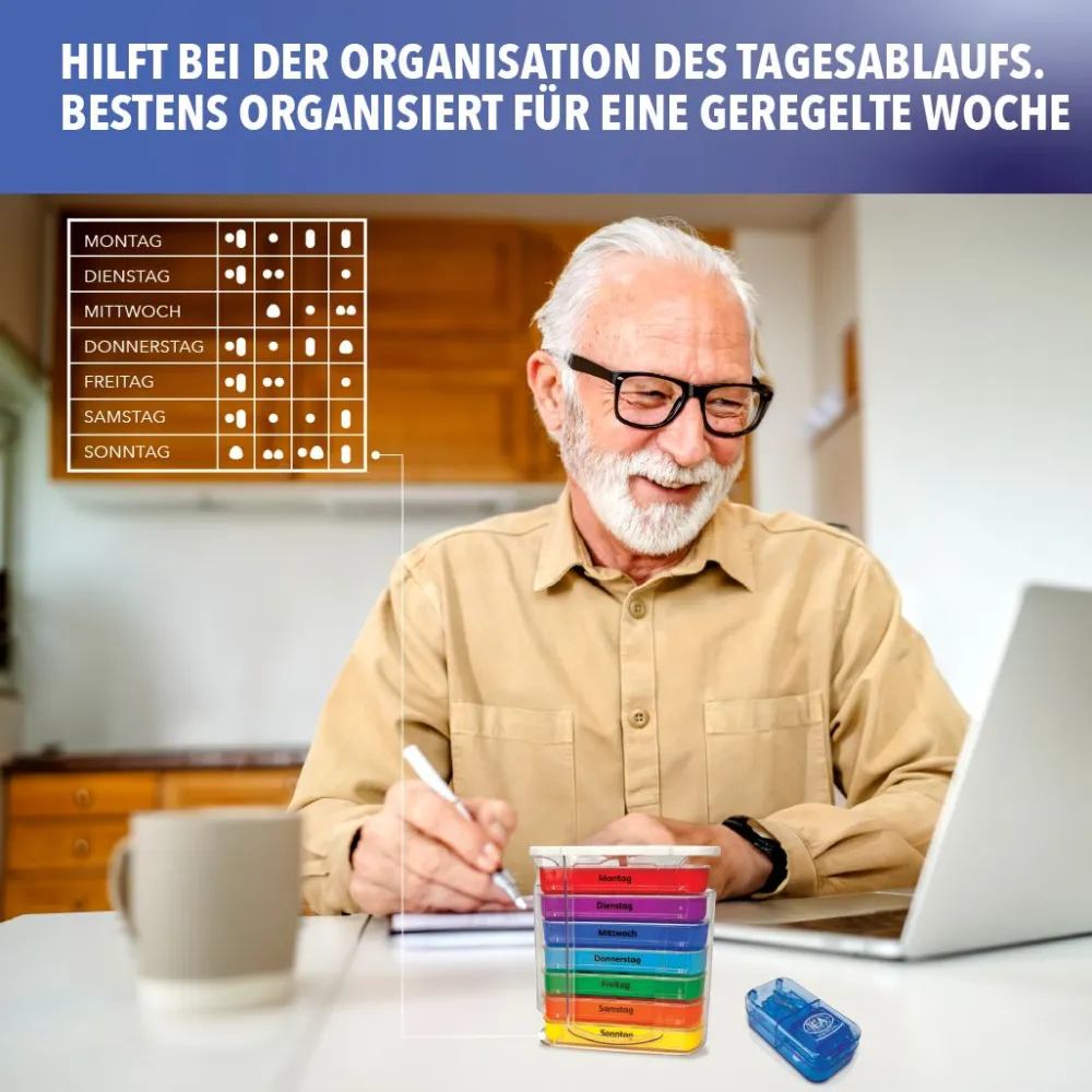 IEA Medical Medikamentenbox und Tablettenteiler Set| Outlet