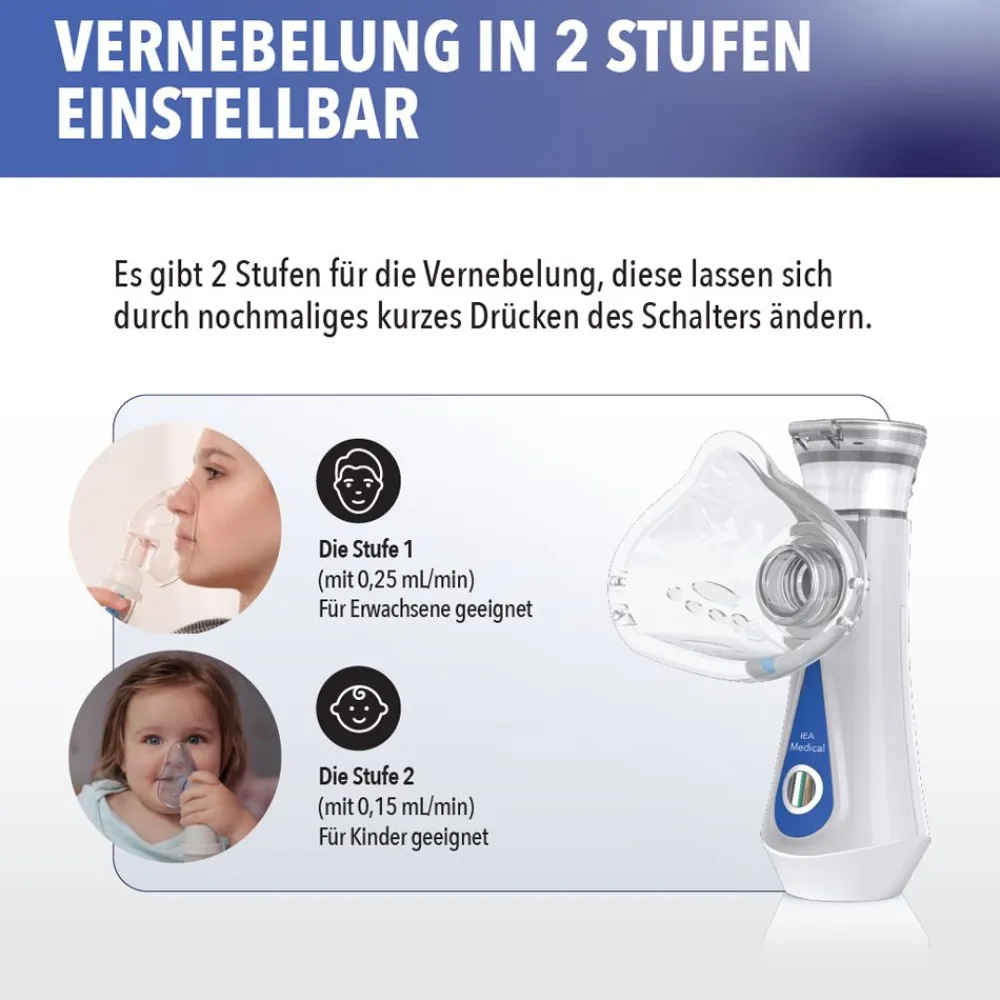 mobiles Inhalationsgerät, Inhalator, Vernebler, Inhaliergerät Kinder und Erwachsene|IEA MEDICAL Online