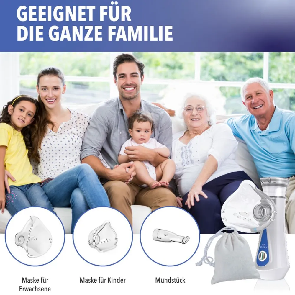 mobiles Inhalationsgerät, Inhalator, Vernebler, Inhaliergerät Kinder und Erwachsene|IEA MEDICAL Online