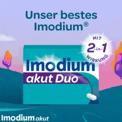 Imodium® akut Duo - und Simeticon bei akutem Durchfall mit Blähungen & Krämpfen|Loperamid New