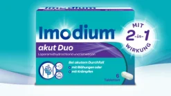 Imodium® akut Duo - und Simeticon bei akutem Durchfall mit Blähungen & Krämpfen|Loperamid New