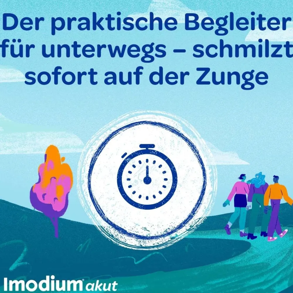 Imodium® akut lingual - bei akutem Durchfall, schmilzt auf der Zunge|Imodium akut Outlet