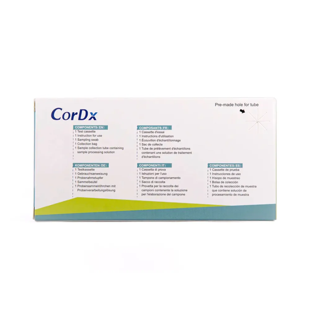 4 in 1 Kombi + Influenza A + B RSV Viren + Corona COVID-19 Schnelltest + BLT Desinfektionsgel>CorDx New