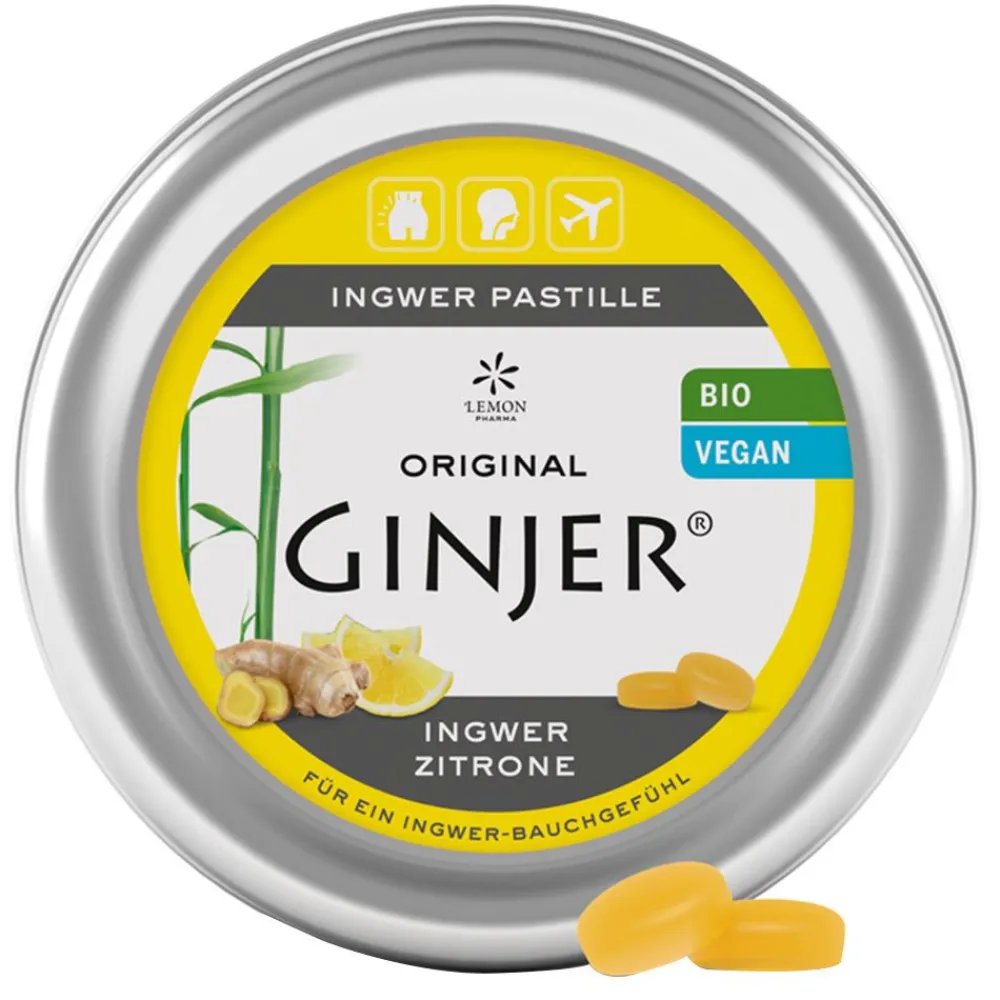 Ingwer GINJER Bio-Pastille Zitrone| Outlet