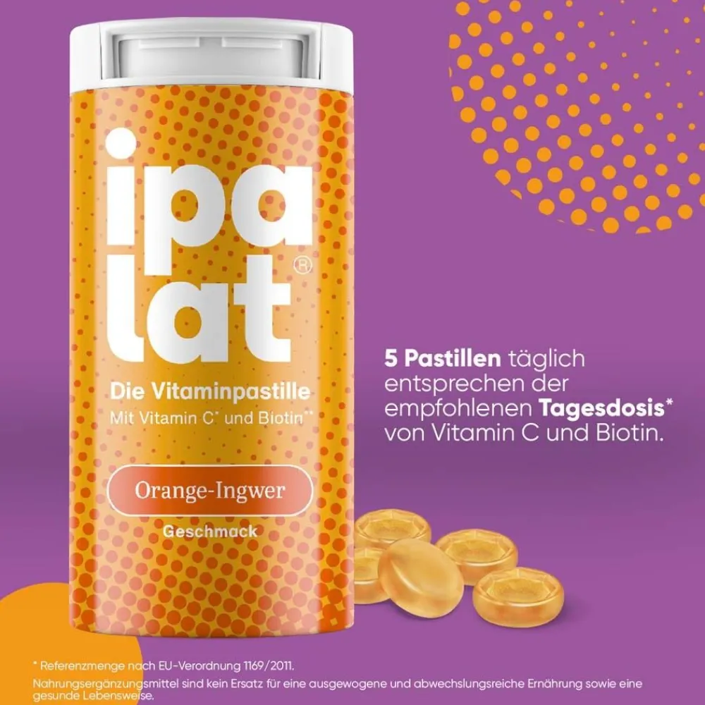 ipalat® Die Vitaminpastille Orange-Ingwer> Hot