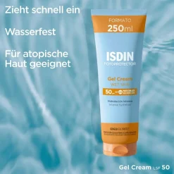 Fotoprotector Gel Cream LSF 50 Sonnenmilch für empfindliche Haut|ISDIN Hot
