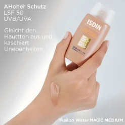 Fusion Water Magic Color Medium LSF 50 getönter Sonnenschutz für das Gesicht|ISDIN Clearance