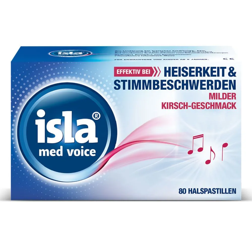 med voice Halspastillen bei Heiserkeit und Stimmbeschwerden>isla Hot
