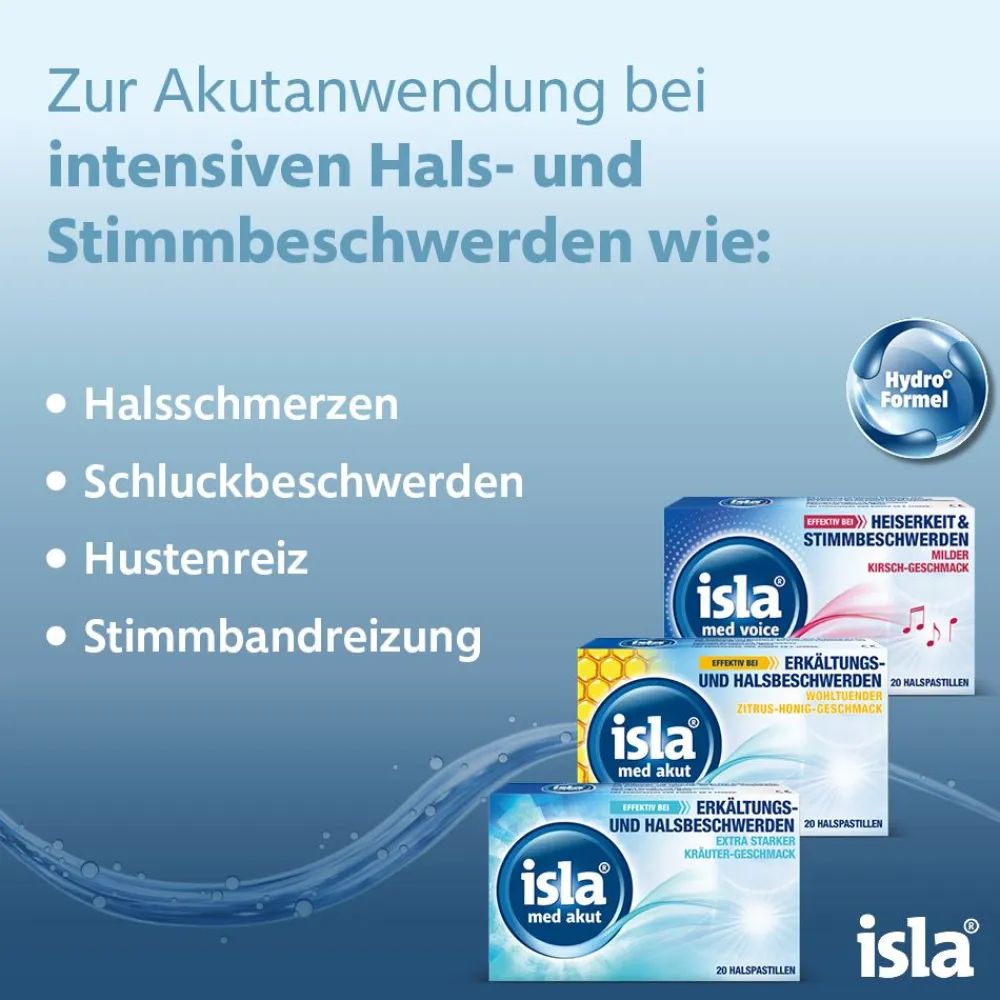 med voice Halspastillen bei Heiserkeit und Stimmbeschwerden>isla Hot