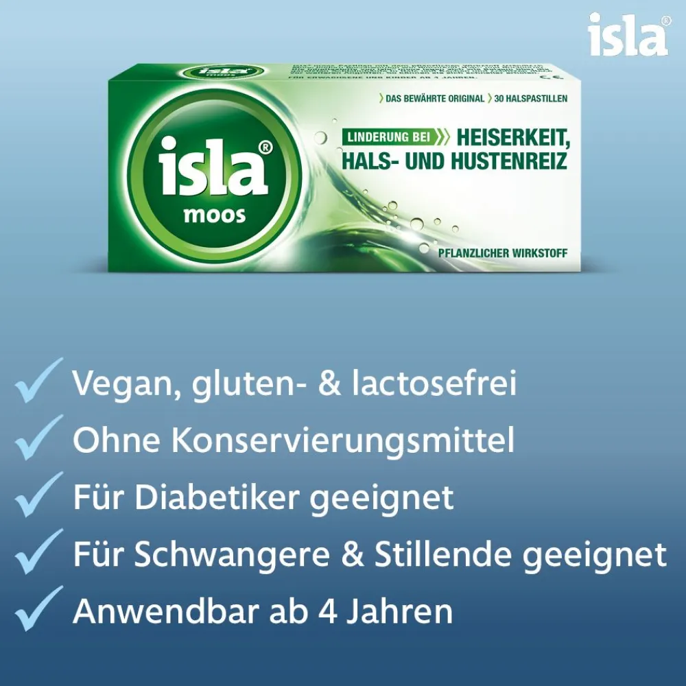 moos Halspastillen bei Halskratzen und Reizhusten>isla Sale
