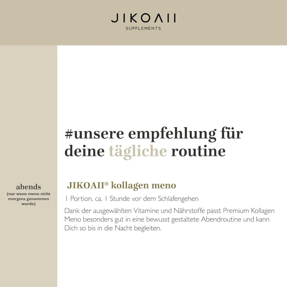 JIKOAII Kollagenpulver MENO - Kollagen mit Coenzym Q10, Zink, Spermidin & MSM - Menopausekomplex> Clearance