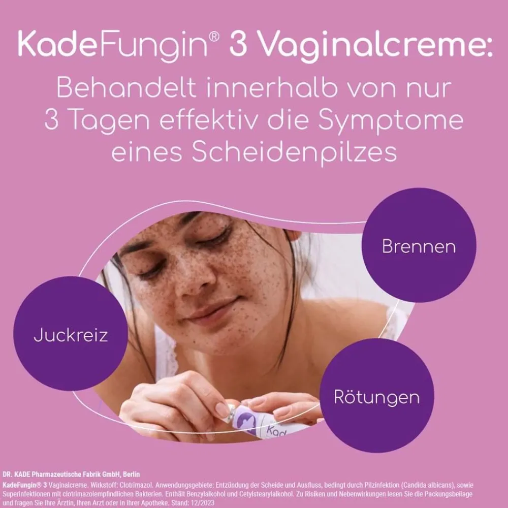 3 Vaginalcreme - bei Scheidenpilz, besonders für Frauen mit trockener Scheide>KadeFungin Sale
