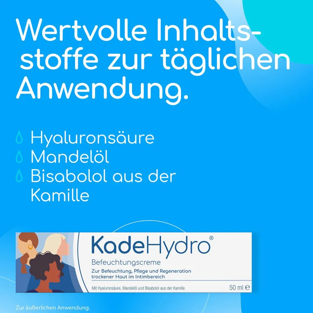 KadeHydro Befeuchtungscreme - Befeuchtung, Pflege und Regeneration der Haut im äußeren Intimbereich| Best