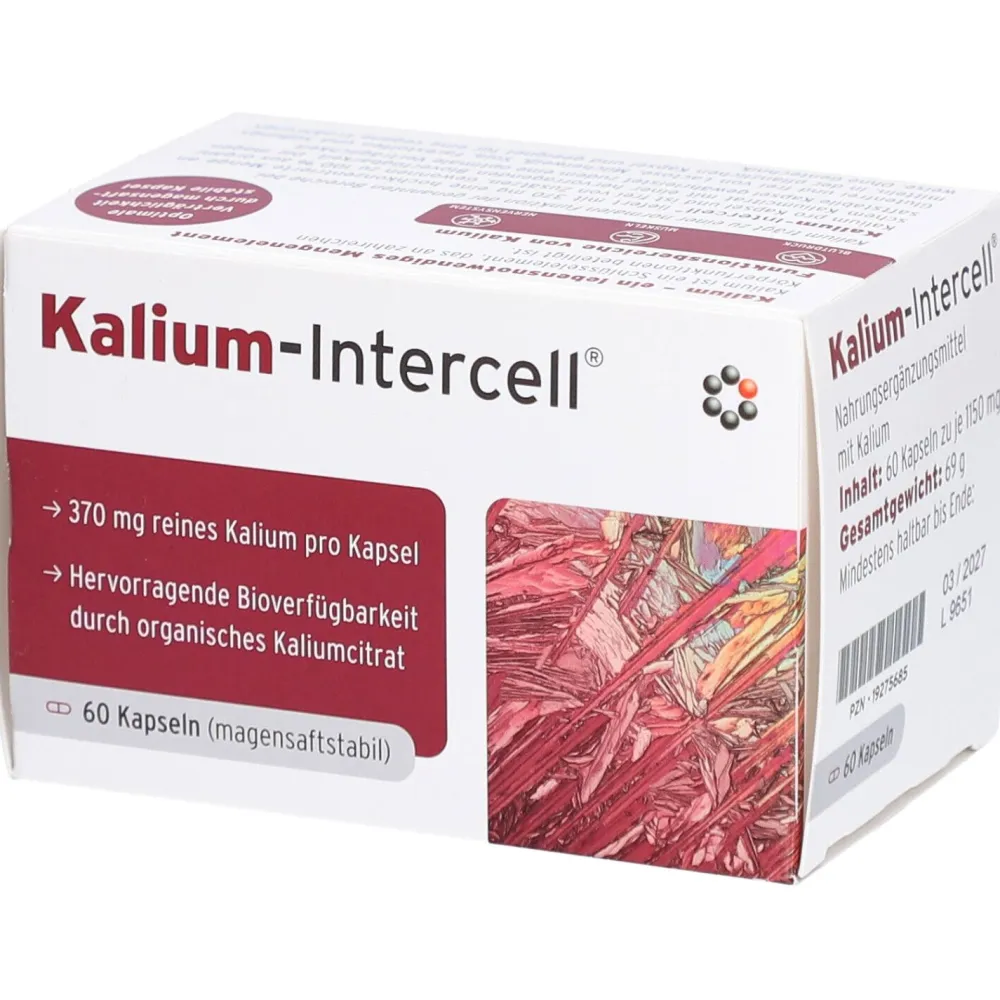 KALIUM-INTERCELL magensaftresistente Hartkapseln – Unterstützung für Muskeln & Nerven> Clearance