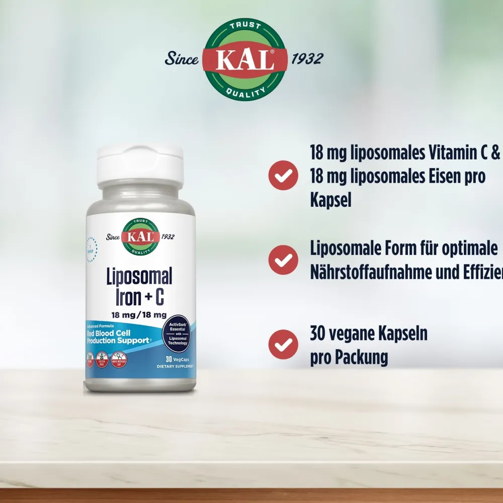 KAL Liposomales Eisen + C 18 mg / 18 mg| Sale