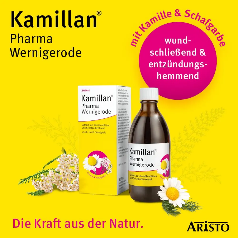 Kamillan® Pharma Wernigerode - Natürlich gegen Entzündungen der Haut- und Schleimhäute – Unterstützt die Wundheilung & lindert den Reiz|