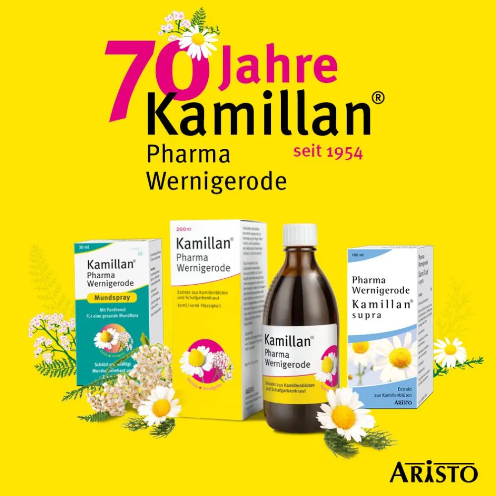 Kamillan® Pharma Wernigerode - Natürlich gegen Entzündungen der Haut- und Schleimhäute – Unterstützt die Wundheilung & lindert den Reiz|