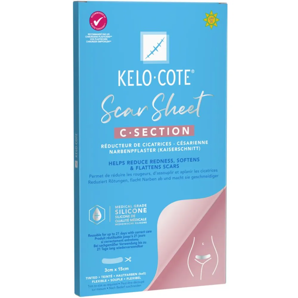® Silikon-Narbenpflaster Kaiserschnitt>KELO-COTE New