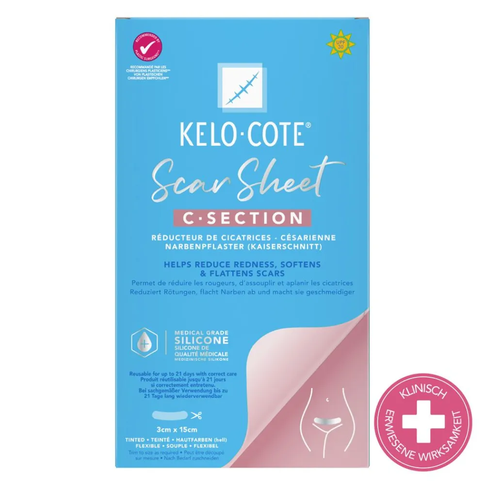 ® Silikon-Narbenpflaster Kaiserschnitt>KELO-COTE New