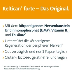 Keltican® forte Kapseln mit Uridinmonophosphat (UMP), Vitamin B12 und Folsäure zur Unterstützung der Nervenregeneration - Jetzt 10% mit dem Code dermapharm10 sparen*><noscript><img width=