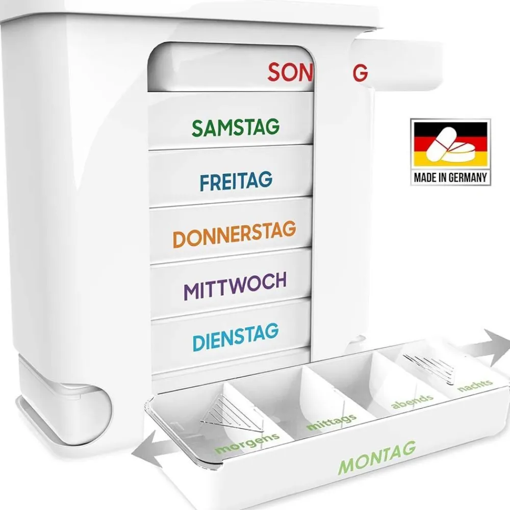 Kerpers® Pillendose 7 Tage mit je 4 Fächer „Basic“ bunt> Best