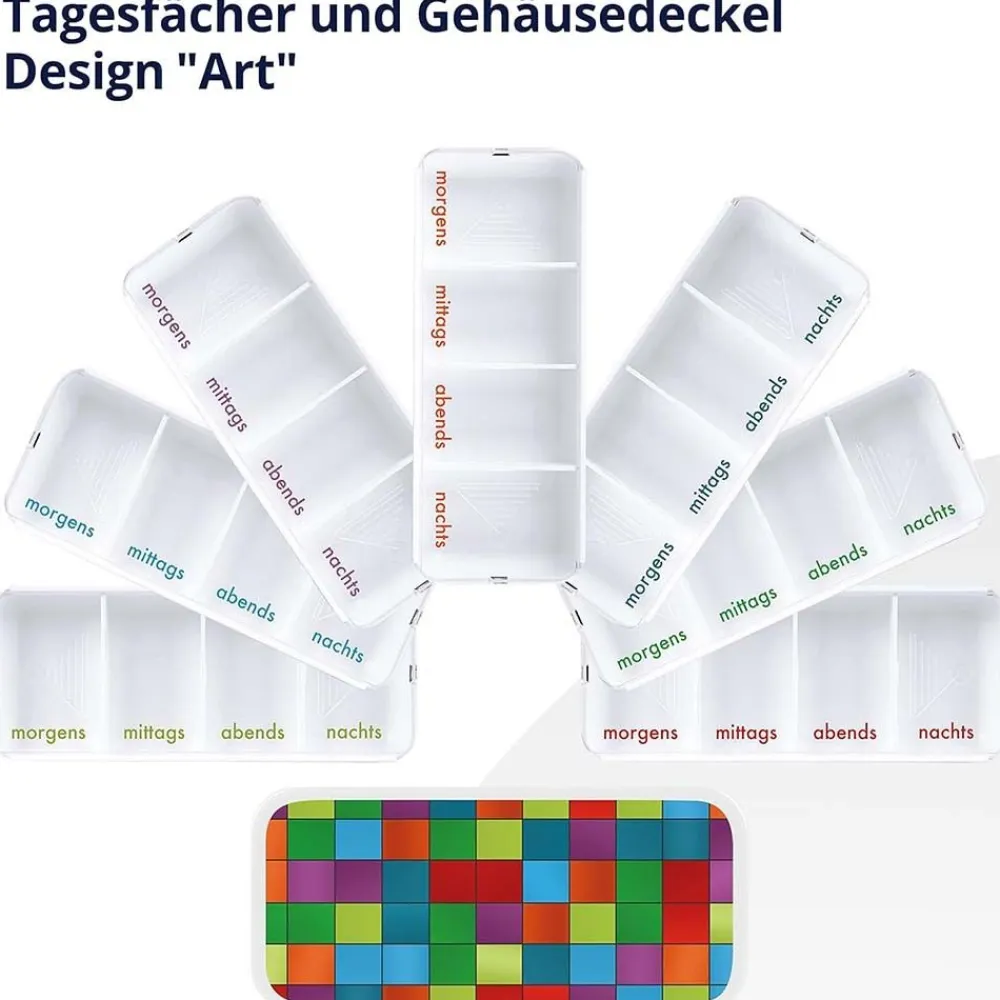 Kerpers® Pillendose 7 Tage mit je 4 Fächer „Basic“ bunt> Best