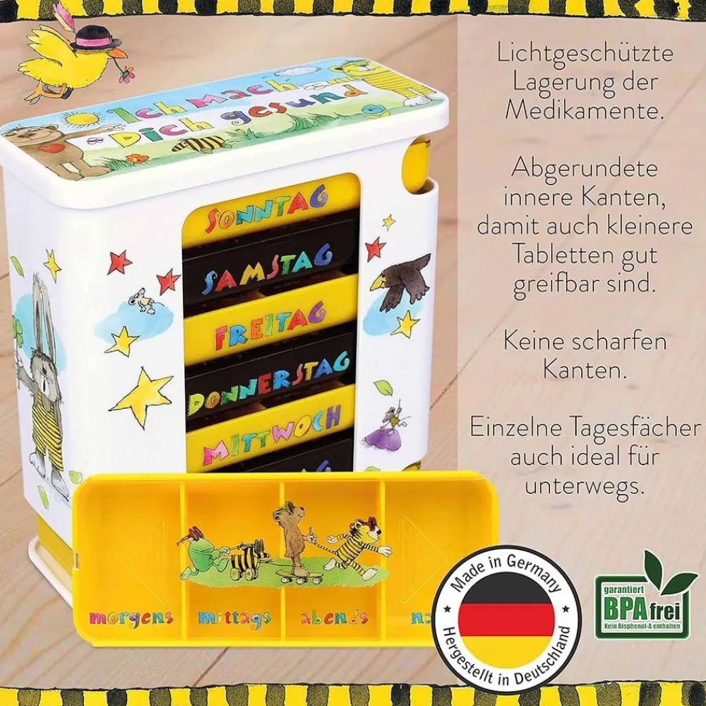 Kerpers® Pillendose 7 Tage mit je 4 Fächer „Basic“ Janosch> Best