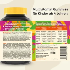 Kids Multi Gummies I Multivitamin für Kinder ab 4 Jahren I 14 Nährstoffe I Orangen-, Trauben-, Ki...><noscript><img width=