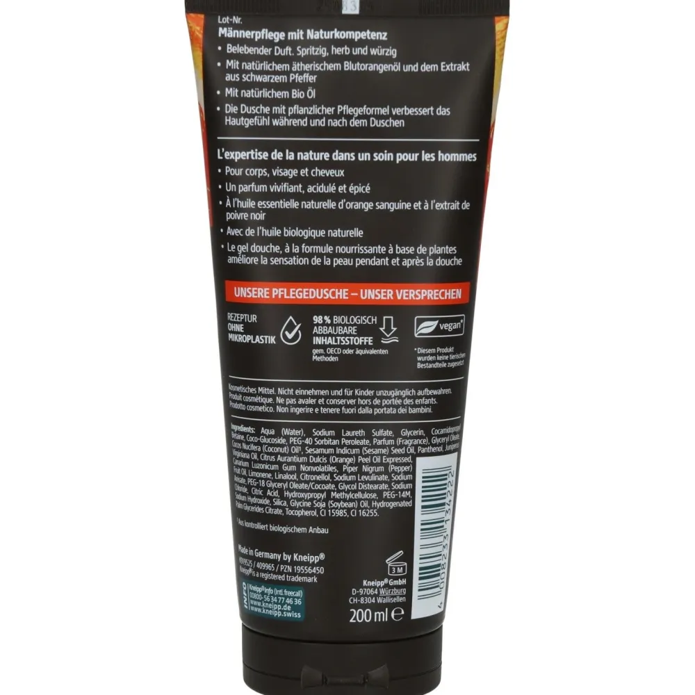 Kneipp® 3 in 1 Pflegedusche Energie – Blutorange & Schwarzer Pfeffer> New