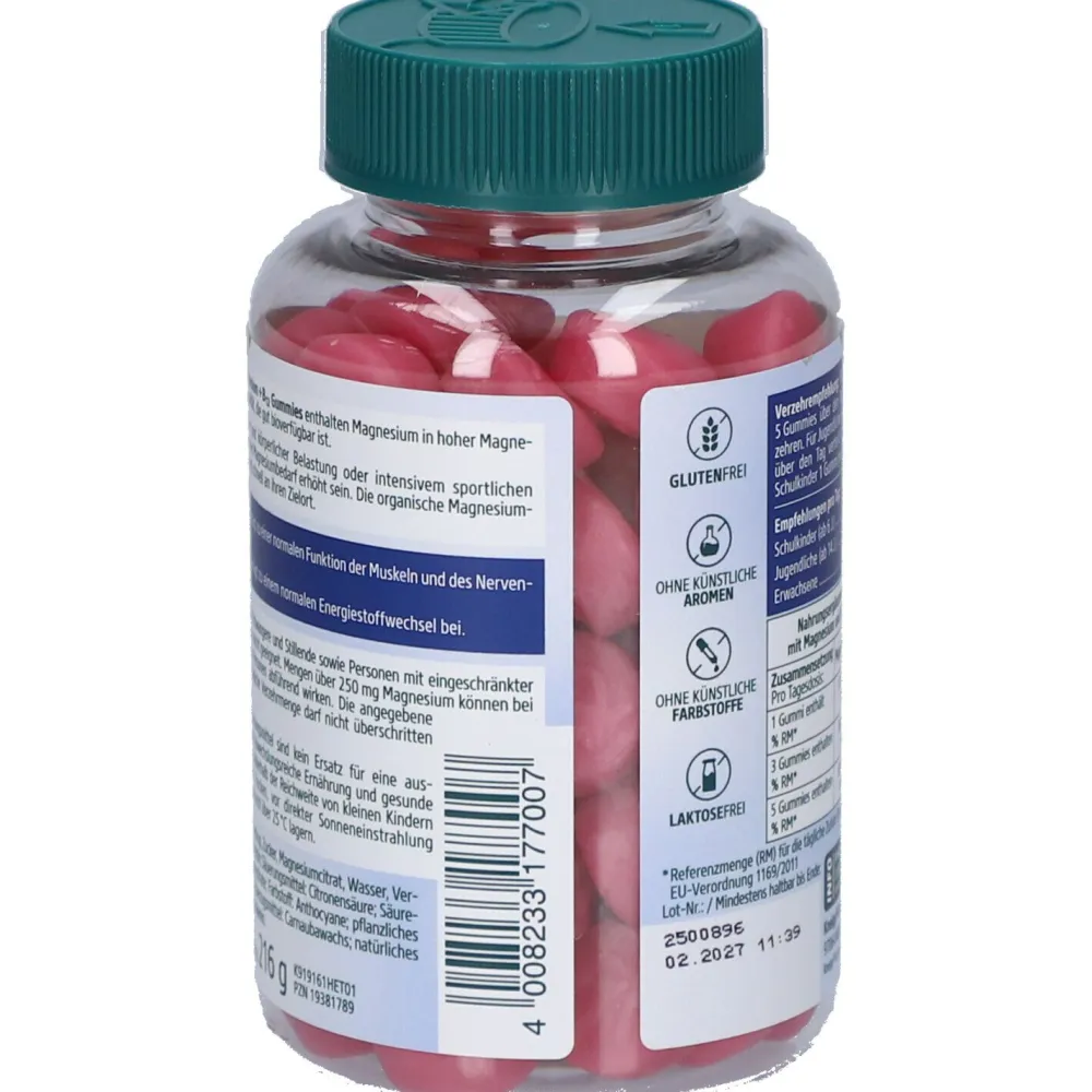 Kneipp Magnesium + B12 Gummies mit Himbeergeschmack| Outlet
