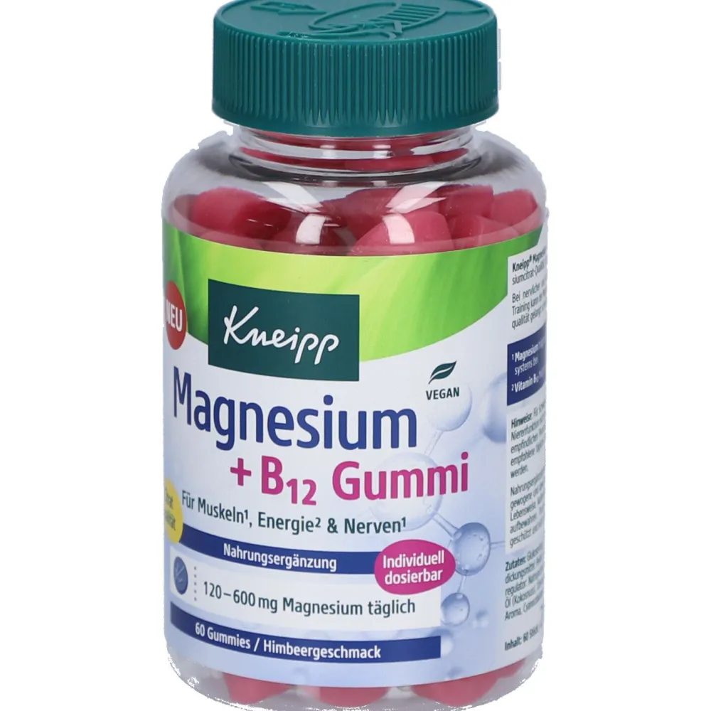 Kneipp Magnesium + B12 Gummies mit Himbeergeschmack| Outlet