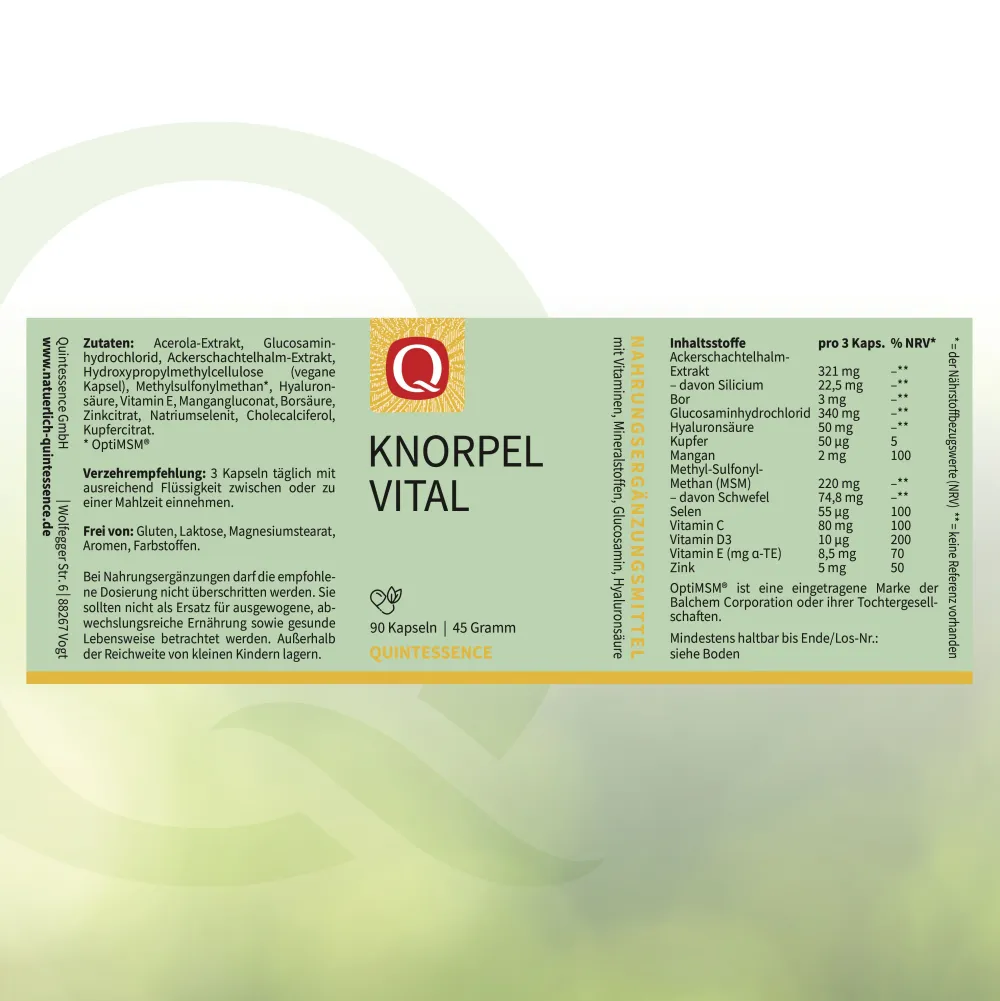Knorpel Vital Kapseln von>Quintessence Hot