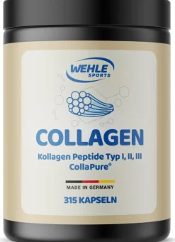 Kollagen Kapseln 4550mg pro Tagesdosis reine Collagen Hydrolisat Peptide von>WEHLE SPORTS