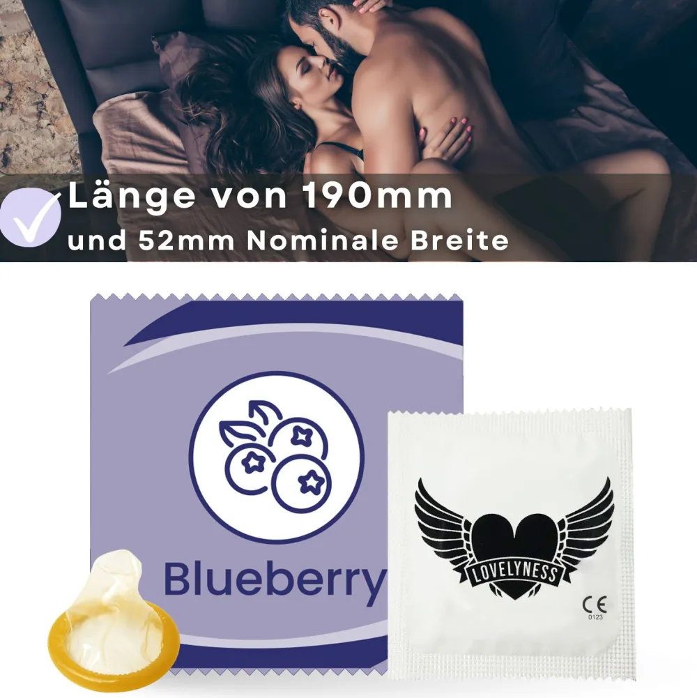 Kondome mit Geschmack Blaubeere -|LOVELYNESS Clearance