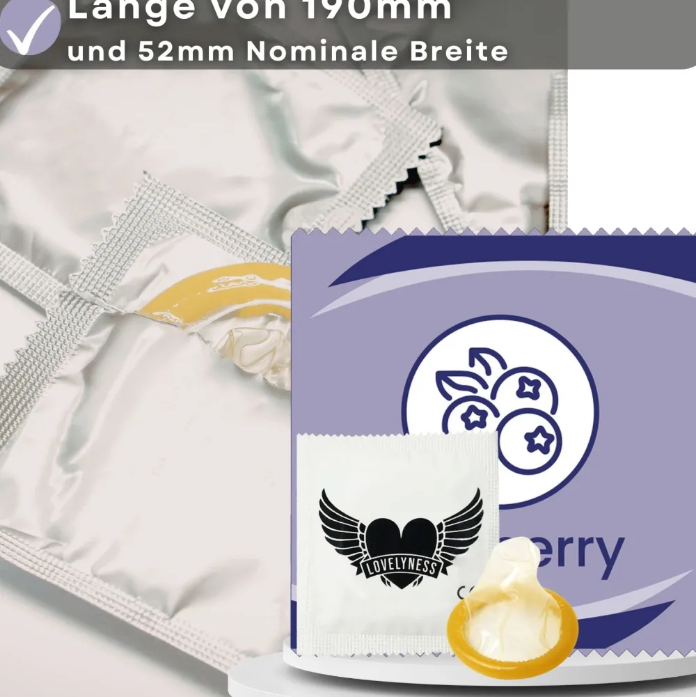 Kondome mit Geschmack Blaubeere -|LOVELYNESS Clearance