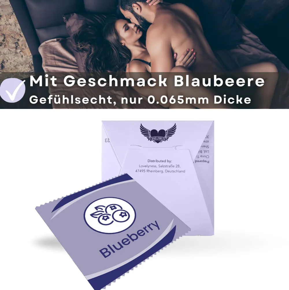 Kondome mit Geschmack Blaubeere -|LOVELYNESS Clearance