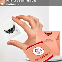 Kondome mit Geschmack Erdbeere -|LOVELYNESS Hot