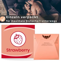 Kondome mit Geschmack Erdbeere -|LOVELYNESS Hot