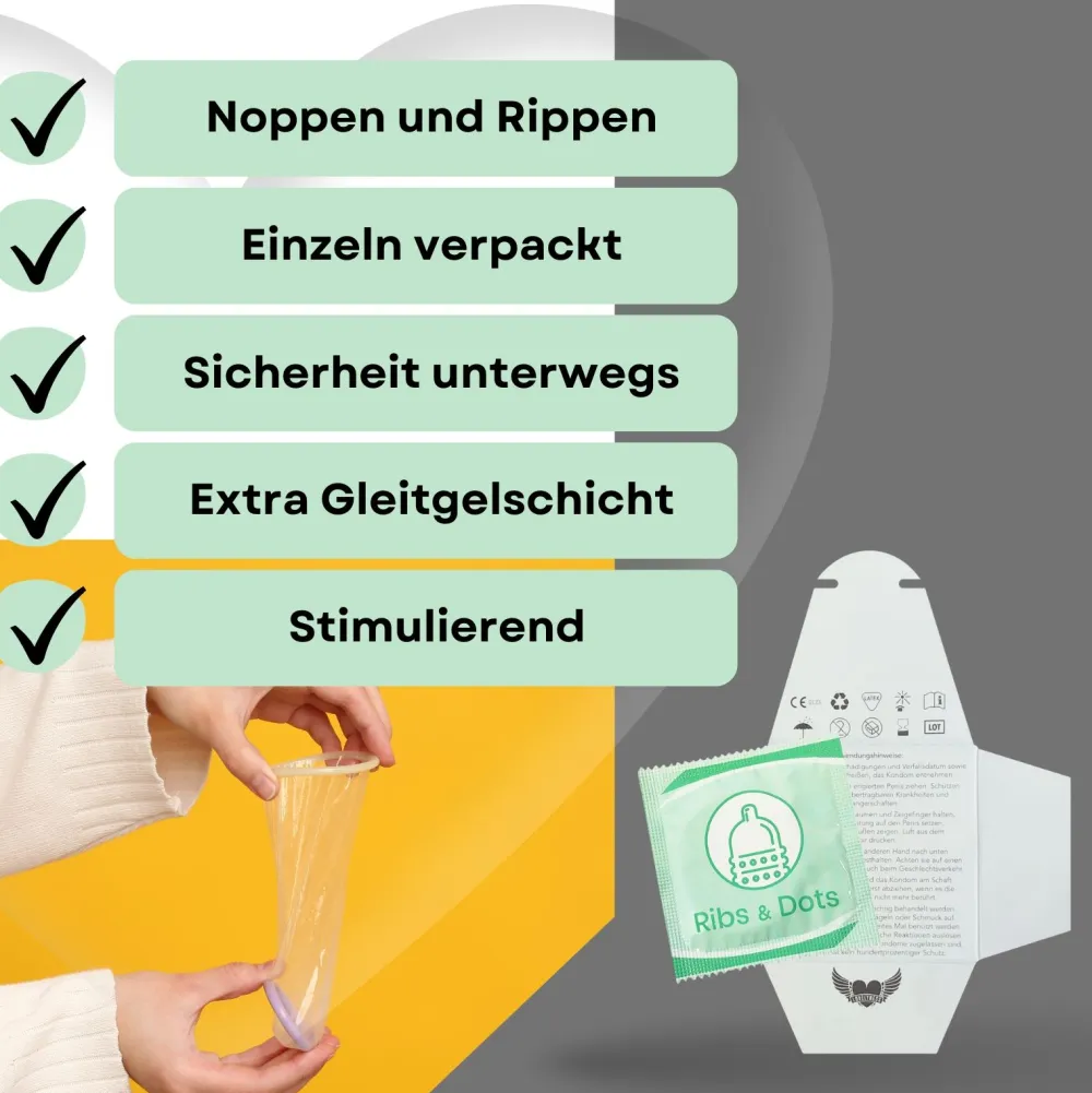 Kondome mit Noppen und Rippen -|LOVELYNESS Sale