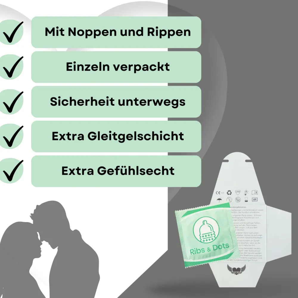 Kondome mit Noppen und Rippen -|LOVELYNESS Sale