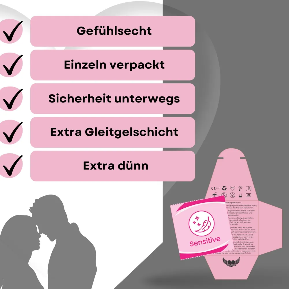 Kondome Sensitiv Gefühlsecht extra Dünn ->LOVELYNESS New