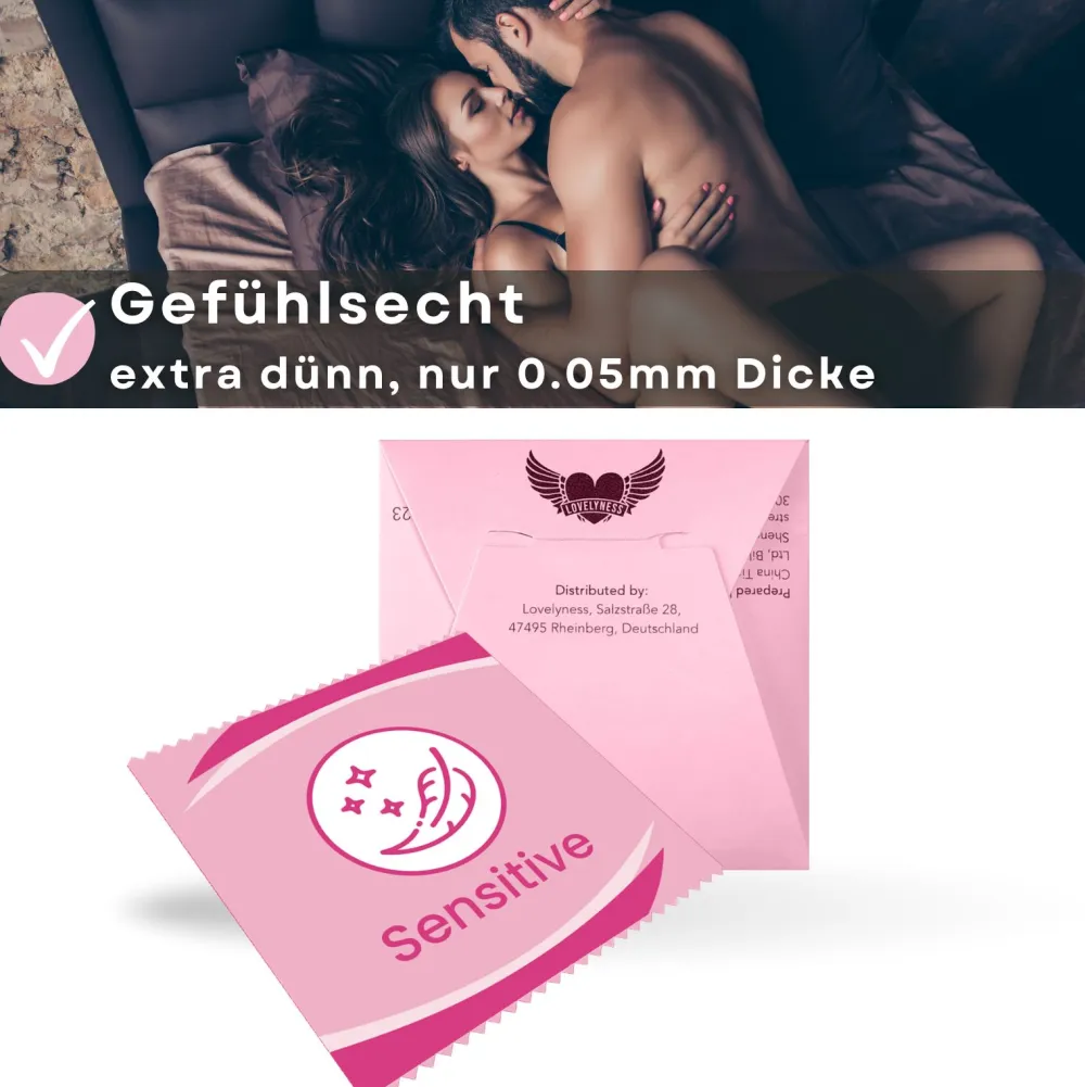 Kondome Sensitiv Gefühlsecht extra Dünn ->LOVELYNESS New